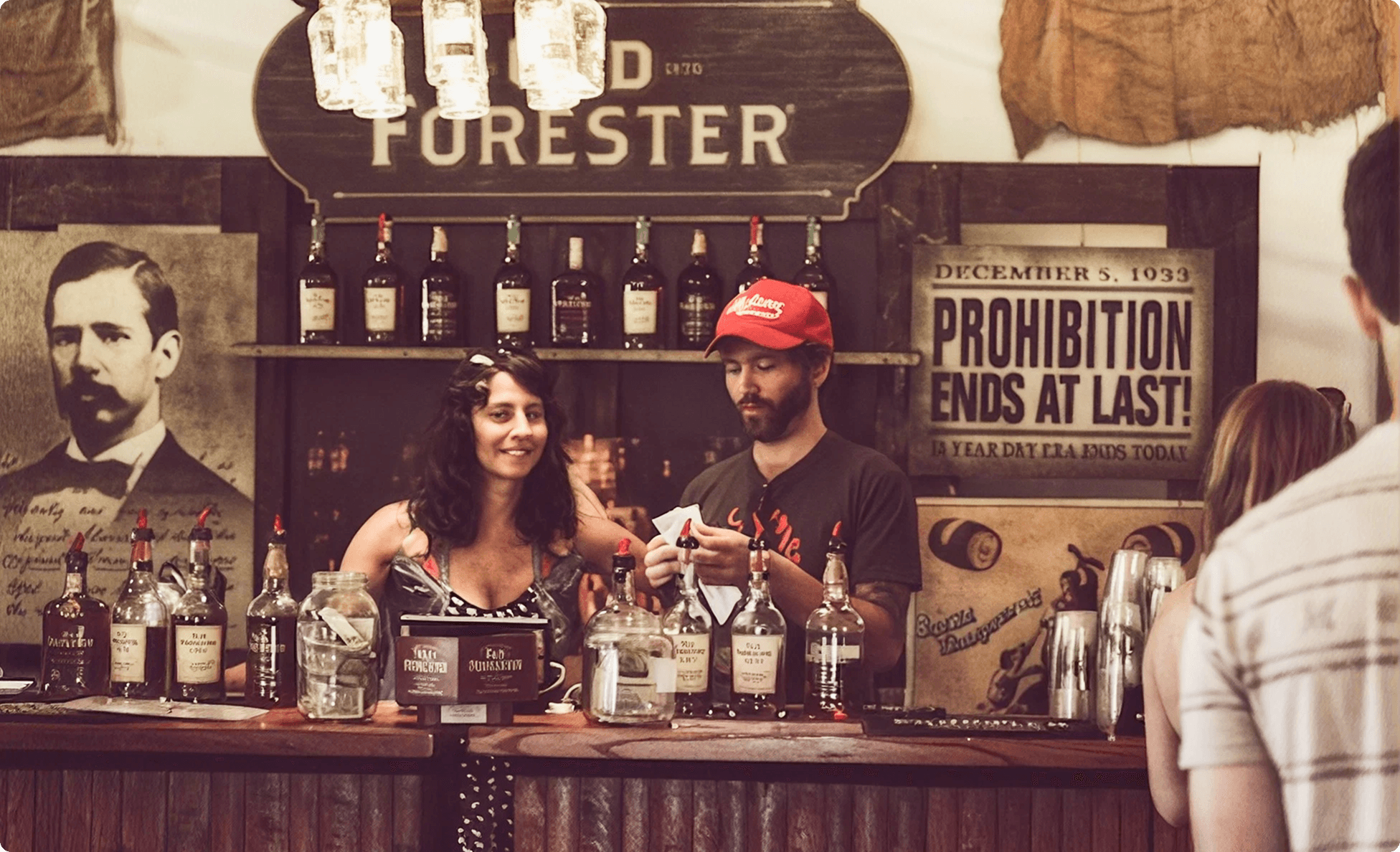 Old Forester prohibition-era bar activation at Forecastle Festival