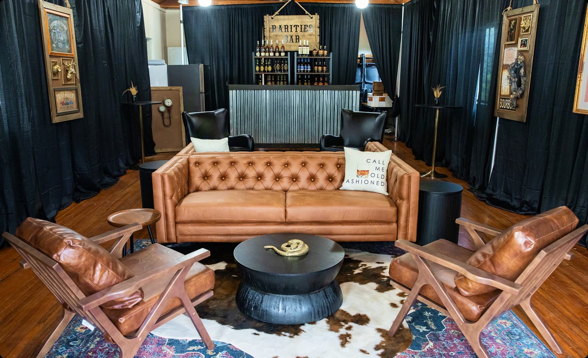 Guests in the Rarities Bar VIP lounge at Hoochenanny Festival