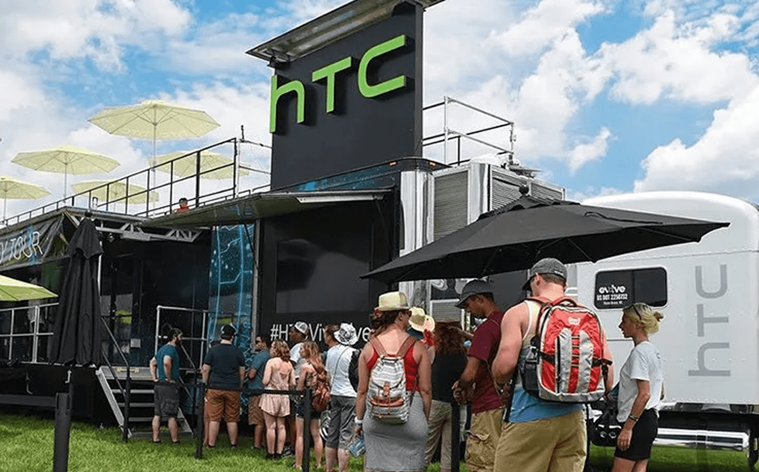 HTC brand activation at festival — sponsorship experience example