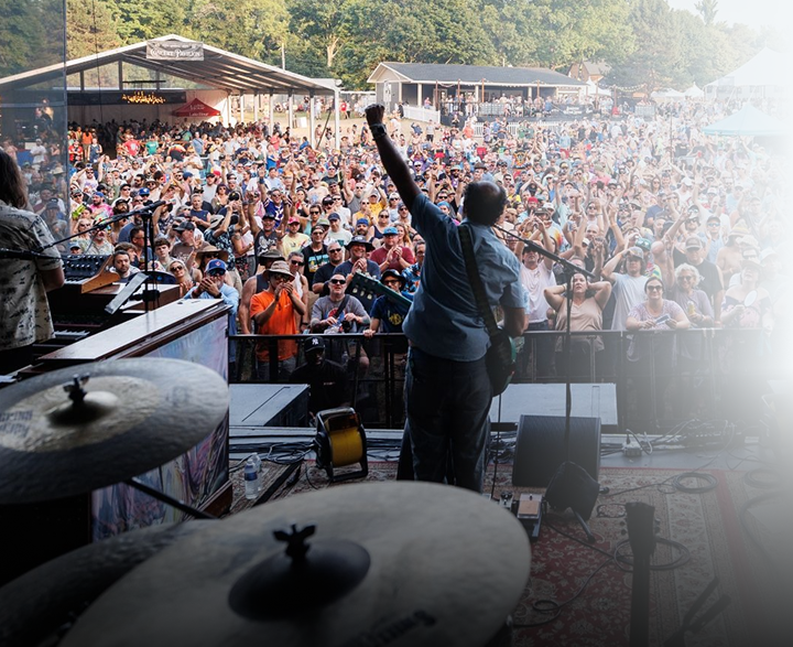 Festival crowd at AOI-consulted event — three decades of festival experience